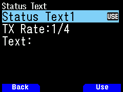 503 - Status Text - Default Setting - USE