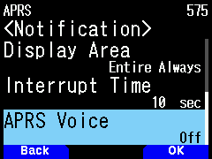 575 - APRS Voice - Off